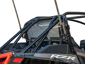 SuperATV Clear Polycarbonate Rear Windshield for Polaris RZR XP Turbo S - Picture 1 of 11