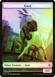 Magic The Gathering MTG GOAT / FOOD TOKEN FOIL Throne of Eldraine NM Near Mint - Picture 1 of 1