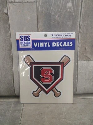SDS Design NC State Wolfpack Baseball Vinyl Decals Easy Apply Indoor/Outdoor 6x5 - Image 1 of 3