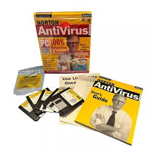 VTG Norton AntiVirus Version 2.0 Windows 1995 - Complete in Box! 3.5 Floppies! - Picture 1 of 5