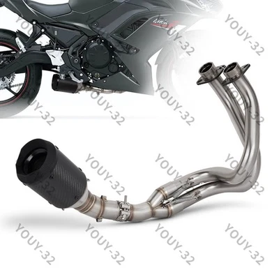 Silenciador de escape completo fibra de carbono para Kawasaki ER6N 6F Versys 650 Z650 Ninja 650 Foto 1 de 4