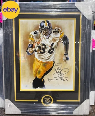 Jerome Bettis Autographed Custom Photo 16x20 Pittsburgh Steelers - Imagem 1 de 3