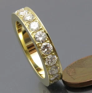 REIF-DESIGN - FEINSTER MEMOIRE BRILLANT RING - SCHLICHTE ELEGANZ - 585 GOLD - Picture 1 of 11