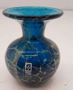 MDINA Glass Malta Glas Vase laut Bildern ( Höhe ca. 9,5 cm / 372 g / Ø 6,8 cm ) - Bild 1 von 5