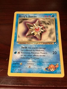 Pokemon Vintage WoTC Gym Heroes Unlimited Misty's Staryu 90/132 Comune - Foto 1 di 2