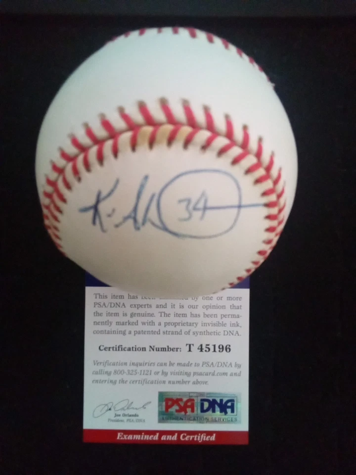 KEVIN MILLWOOD Autograph Baseball MLB Ball PSA COA BRAVES RANGERS PHILLIES - Image 1 of 4