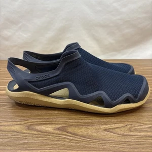 Crocs Swiftwater Sport Sandals Men's 10 Blue Mesh Wave Water Shoes - Picture 1 of 8