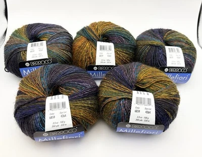 Lot of 5 Berroco Millefiori Light #6859 Watercolor Sport Wool Acrylic 100g 350yd - Image 1 of 4