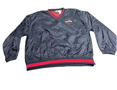 Vintage Rawlings Windbreaker Jacket Mens XL Full Zip Black Biker Nylon EUC 90s - Image 1 of 4