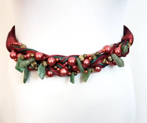 Cintura vintage Carolyn Tanner Designs dichiarazione perline pietre semipreziose anni 80/90 - Foto 1 di 14