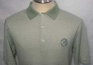Fairway & Greene Oakland Hills CC Green with Stripes Polo Shirt Size Med ~ Used - Picture 1 of 9