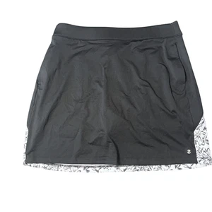 Izod Golf Skort NWT UPF 15 Womens Size 6 Black Stretch Knit Pockets Athleisure - Picture 1 of 10