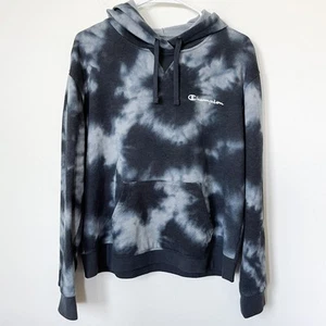 Champion Youth Large Blue Tie Dye Hoodie Sweatshirt - Picture 1 of 10