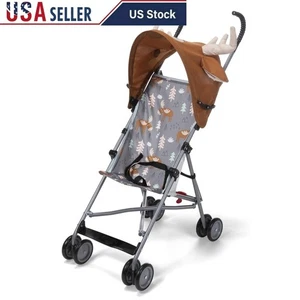 Umbrella Stroller Lightweight Toddler Canopy 3-Point Harness Foldable Moose New - Picture 1 of 20
