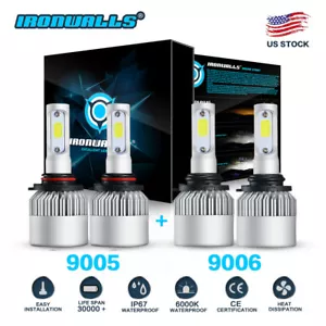 Kit de bombillas de conversión LED de 4 piezas para faros Freightliner Columbia lámpara baja + alta - Imagen 1 de 12