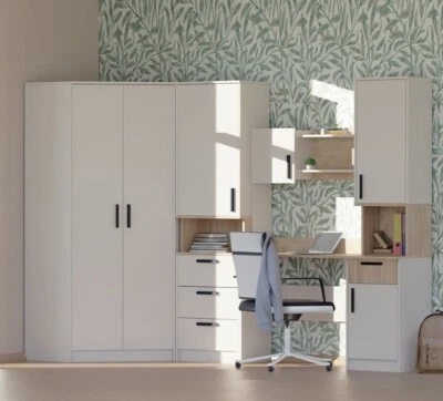 Jugendzimmer mit Eckschrank komplett GRANT 28 , Kinderzimmer - Bild 1 von 4