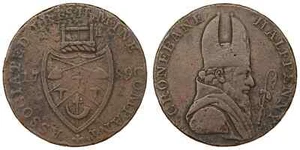 Ireland - 1/2 Penny 1789 - Cronebane - Picture 1 of 3