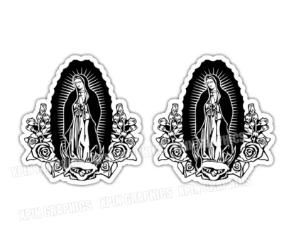 Virgin Mary Virgen De Guadalupe Sticker Decal Graphic 2 Pack  - Image 1 of 3