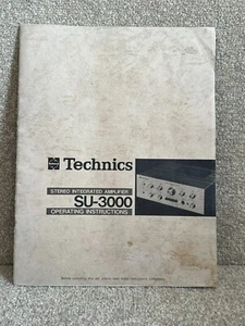 Technics - SU-3000 - Operating Instructions/Manual- Stereo Integrated Amplifier - Picture 1 of 4