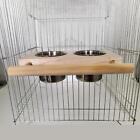 Bird food bowl, parrot cage feed dispenser and water bowl for