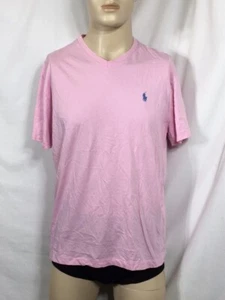 Polo uomo nuova senza etichette Ralph Lauren rosa vestibilità classica collo a V 100% cotone - Foto 1 di 4