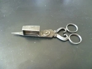 Tagliacandele stoppino tipo forbice vittoriana placcato argento. Snuffer stoppino candela - Foto 1 di 11