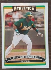 2006 Topps Update #UH110 #110 Milton Bradley Oakland A's Athletics