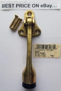 Paradas de puerta con acabado de latón abatible de 4" cantidad 24 H.B. Ives No. 455A3 - Imagen 1 de 3