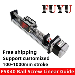 FUYU FSK40 V2.0 Linear Guide Rail Stage Actuator Ball Screw Motion Nema 23 Motor - Picture 1 of 5