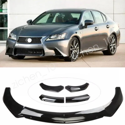 For Lexus GS F GS350 GS450h Front Bumper Lip Splitter Spoiler Kit Gloss - Изображение 1 из 4