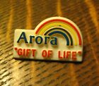 Arora Gift Of Life Vintage Lapel Pin - Tissue Organ Eye Donor Rainbow Badge Pin