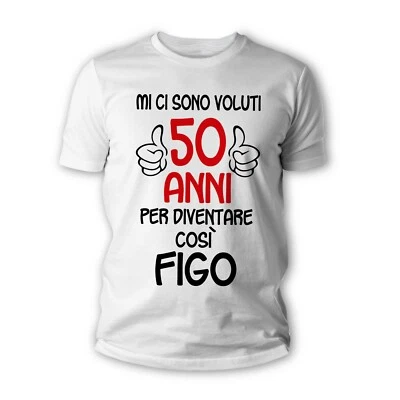 Tshirt 50 anni figo - Maglietta idea regalo compleanno - Immagine 1 di 4