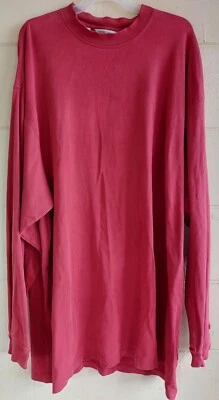 Cutter & Buck Men's Red Long Sleeve Crew Neck 3XT XXX Tall - Image 1 of 3