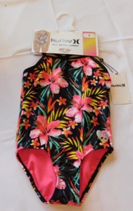 Hurley Girls Youth 485818-K09 One Piece Swimsuit Swim Bathing Suit Size 5/6 *^ - Picture 1 of 4