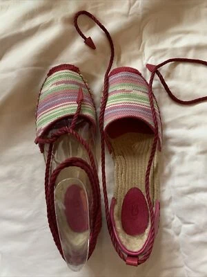 Sandalias Ugg 1011189 Libbi Serape alpargata a rayas punta cerrada para mujer EE. UU. 9 Foto 1 de 4