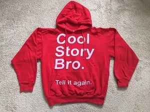 Pacific & Co Boys Sweatshirt Kids SZ Small "Cool Story Bro" Red - Picture 1 of 10