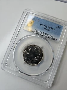 2003 S 25C Clad Maine Quarter PCGS MS65 - Picture 1 of 5