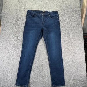 DKNY Jeans Mens 38x34 Blue Duane Straight Fit Cotton Slim Stretch Dark Wash - Picture 1 of 10