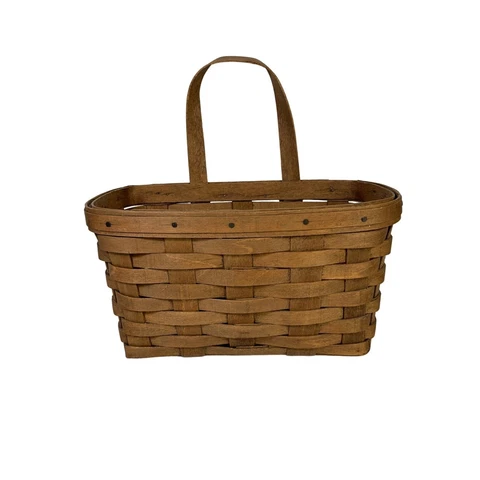 Vintage Longaberger Hanging Basket 1983 Wall Pocket Size 5"x9"x5" Signed USA Cover