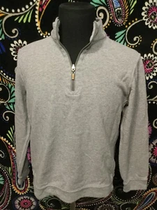 Bugatchi Herren 1/4 Zip Pullover grau meliert langarm XL Baumwollmischung - Bild 1 von 7