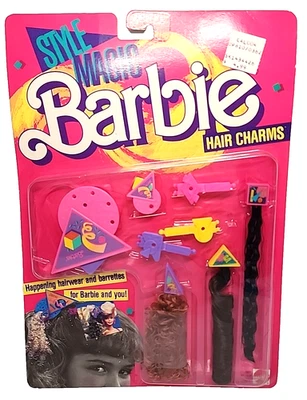 New Vintage 80s Barbie SUPERSTAR ERA Style Magic Hair Charms Barrettes Pieces - Image 1 of 4