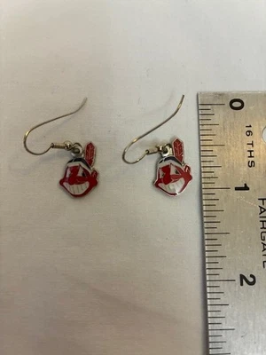Vintage Chief Wahoo Cleveland Indians Earrings MLB Baseball - Image 1 of 2