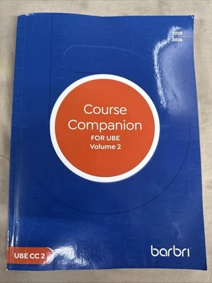 2025 2026 Barbri Bar Exam Course Companion for UBE Volume 2 Outlines UBE CC 2 - Image 1 of 4
