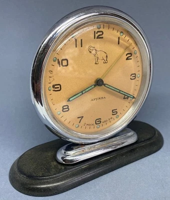 Vintage 1957 Slava Družba Alarm Clock from USSR | 2nd Moscow Watch Factory - Image 1 of 4