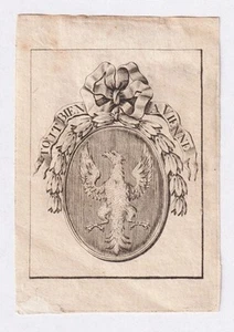 Exlibris Vienne Bourgogne Franche-Comté Blason Ex-Libris Bookplate 18E - Afbeelding 1 van 1