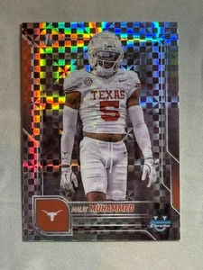 2025 Bowman Chrome University XFractor Malik Muhammed RC 1° #112 Texas - Foto 1 di 2