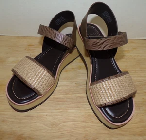 Sandalias de plataforma con ribete de cuero Kinsley DONALD PLINER NUEVAS SIN CAJA - Talla 5M - Imagen 1 de 6
