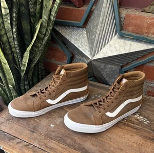 Vans SK8 Hi Schuhe braun Leder hohe Turnschuhe Neuauflage 721356 Herren Größe 12 - Bild 1 von 12