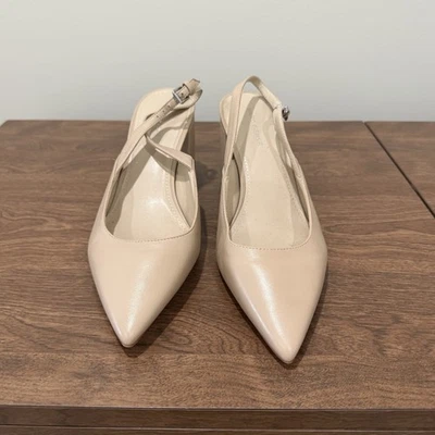 Marc Fisher Women's Dress Pump Slingback Nude 3 Inch Heels Size 10 - Image 1 of 4