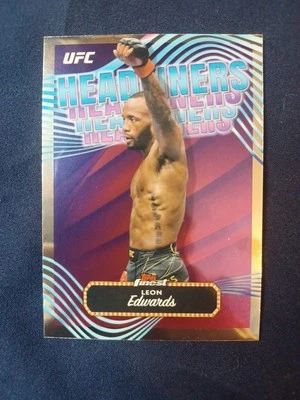 2024 Topps Finest UFC - Headliners Leon Edwards #HDL-4 - Image 1 of 2